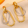 304 Stainless Steel Stud Dangle Earrings FS-WG489C3-01-2