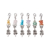 6Pcs Butterfly Sunflower Alloy Pendant Decorations HJEW-JM02868-1