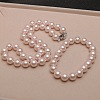 Shell Pearl Round Beaded Necklaces & Bracelets Sets for Women WG18377-34-1