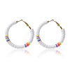 Bohemia Style Colorful Clay Beads Hoop Earrings JQ3310-10-1