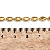 Ion Plating(IP) 304 Stainless Steel Oval Ball Chain Bracelets for Women X-BJEW-C046-01G-2