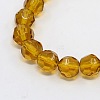 Faceted Glass Round Beads Strands X-GF8mmC13-1