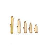 Brass Slide On End Clasp Tubes KK-TA0007-29G-3