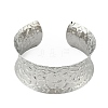 304 Stainless Steel Wide Open Cuff Bangles for Women BJEW-K230-03C-P-3