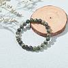 Natural Green Zebra Jasper Beaded Bracelets BJEW-JB06470-2