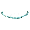 Dyed Natural Freshwater Shell Nuggets Beaded Necklaces NJEW-JN05488-02-2