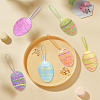 2 Sets 2 Styles Easter Egg Foam Glitter Powder Pendant Decorations AJEW-SP0004-78B-7
