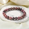 Natural Rhodonite Beads Stretch Bracelets X-BJEW-F380-01-B16-5