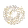 Electroplate Transparent Crackle Glass Beads Strands EGLA-Q135-01A-B02-2