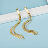 Fashionable Snake Bone Chain Stainless Steel Stud Earrings QH5094-3