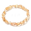 Natural Citrine Bead Stretch Bracelets BJEW-K213-44-3