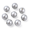 Spray Painted ABS Plastic Imitation Pearl Beads OACR-T015-05B-03-3