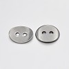 Stainless Steel Oval Buttons STAS-E091-01P-2