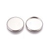 304 Stainless Steel Plain Edge Bezel Cups STAS-E460-10P-18mm-1