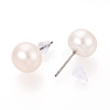 Natural Pearl Stud Earrings PEAR-N020-13A-3
