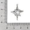 Brass Micro Pave Clear Cubic Zirconia Pendants KK-Z078-30P-3