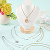 10Pcs 2 Colors 2.5MM 304 Stainless Steel Paperclip Chain Slider Necklace Making STAS-SC0021-16-4