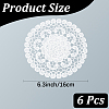 Flower Polyester Embroidery Lace Coasters AJEW-CN0007-46A-2