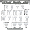 72Pcs 18 Styles Silicone End Caps FIND-FG0004-55A-2