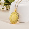 Oval with Leaf Picture Locket Pendant Necklace JN1037A-5