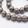 Electroplate Non-magnetic Synthetic Hematite Beads Strands G-R363-8mm-03-1