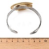 Hammered 304 Stainless Steel Multi-strand Cuff Bangles for Women BJEW-D465-02GP-3