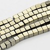 Cube Non-magnetic Synthetic Hematite Beads Strands G-D617-01B-1