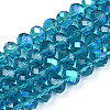 Electroplate Glass Beads Strands X-EGLA-A034-T8mm-L25-1