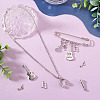12Pcs 6 Styles Brass Pendants FIND-TA0008-88P-7