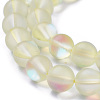 Synthetic Moonstone Beads Strands G-F142-6mm-14-3