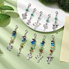 Natural Gemstone Chips Pendant Decorations HJEW-JM02589-1