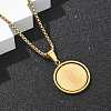 304 Stainless Steel Pendant Necklaces NJEW-Z058-01G-2