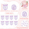 10Pcs Glass Bead Caps for Wind Chimes Making GLAA-BY0001-05G-4