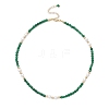 White Jade Necklaces NJEW-JN05340-01-4