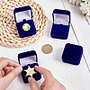 Plastic Cover with Velvet Brooch Packing Boxes VBOX-WH0012-08A-3