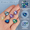 48Pcs Electroplated Glass Pendants EGLA-HS0001-13-4