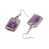 Natutal Amethyst Dangle Earrings EJEW-F343-E09-3