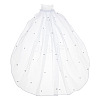 Long Mesh Tulle Bridal Veils with Combs & Plastic Pearl OHAR-WH0025-13-1