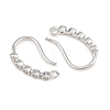 Brass Rhinestone Earring Hooks KK-C261-01A-P-2