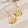 Vintage Square with Teardrop Brass Chandelier Earrings TW9554-2