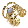 Synthetic Blue Lace Agate Finger Rings RJEW-U027-03G-09-1