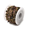 Handmade Natural Multicolor Tourmaline Chip Beaded Chains CHC-F020-10G-02-3