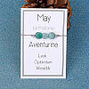 Natural Green Aventurine Nuggets Braided Bead Bracelet GR1793-5-1