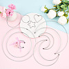 10 Styles Iron Ring for DIY Woven Net/Web with Feather IFIN-SP0001-51-5