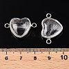 Natural Quartz Crystal Love Heart Pendants G-T138-205C-P-4