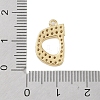 Rack Plating Brass Micro Pave Clear Cubic Zirconia Pendants KK-A224-03C-G-3