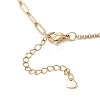 Alloy Heart Pendant 304 Stainless Steel Paperclip Chain & Rolo Chain Necklaces NJEW-JN05812-01-5