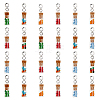 30Pcs Glass Bottle with Glass Seed Beads European Dangle Charms PALLOY-FI0001-02-1