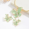 Alloy Enamel & Crystal Rhinestone Pendant Necklaces & Stud Earrings Sets FS-WG8339F-03-2