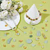 2 Sets 2 Styles Alloy & Glass Charms FIND-AR0006-17-4